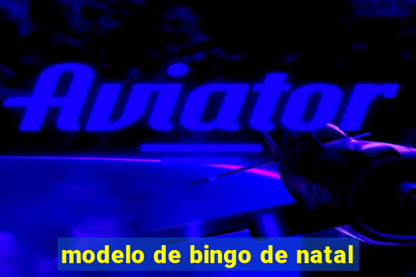 modelo de bingo de natal